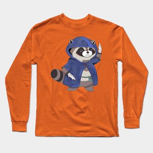 Rogue Raccoon RPG Style Perfect for Dungeon and Dragons Enthusiasts Funny Raccoon Cute RPG Video Game design DND T-Shirt Long Sleeve T-Shirt